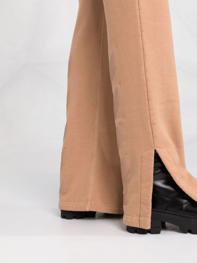 Shop Off-white Diag Straight-leg Track Pants In Neutrals