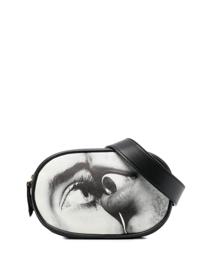 Shop Seletti Eye & Mouth Belt Bag In Black