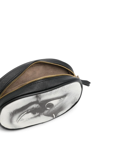 Shop Seletti Eye & Mouth Belt Bag In Black