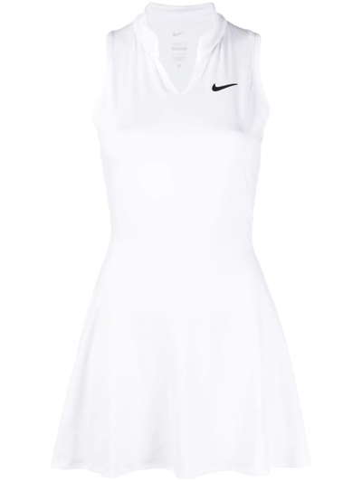 Shop Nike Logo-print Tennis Dress In White