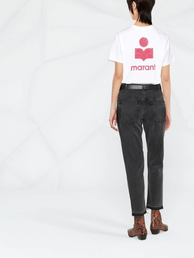 Shop Isabel Marant Étoile Belden Slim-fit Jeans In Black