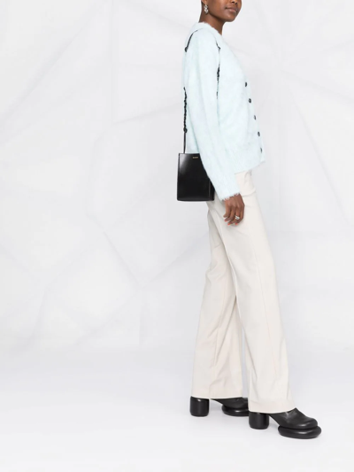 Jil Sander Logo-print Tangle Shoulder Bag In Black