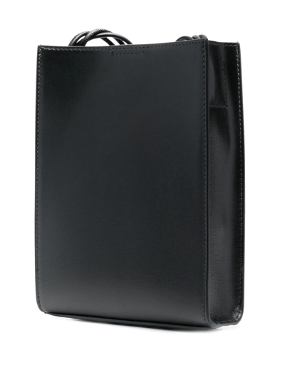 Shop Jil Sander Logo-print Tangle Shoulder Bag In Black
