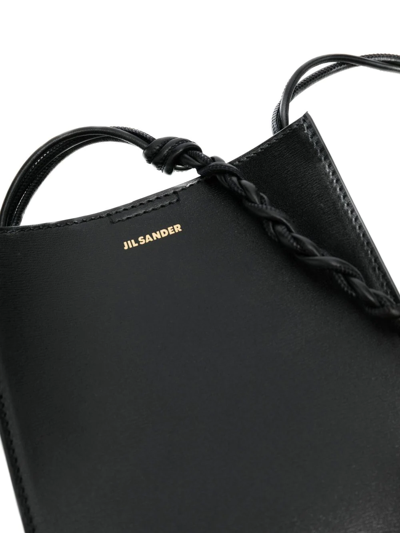 Jil Sander Logo-print Tangle Shoulder Bag In Black