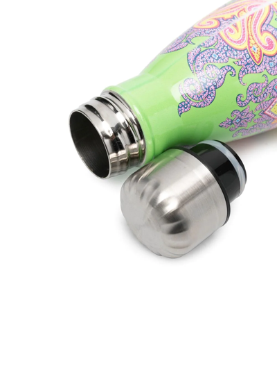 Shop Etro Home Doreas Paisley-print Thermal Bottle In Green