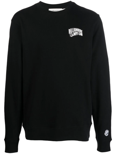 Shop Billionaire Boys Club Logo-print Crewneck Sweatshirt In Black