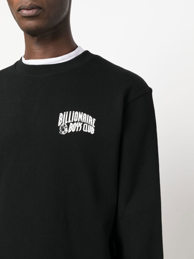 Shop Billionaire Boys Club Logo-print Crewneck Sweatshirt In Black