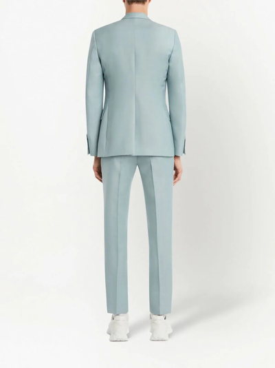 Alexander Mcqueen Single-breasted Suit Jacket In Blue