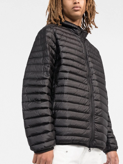 Shop Stone Island Real Down Jacket In Black