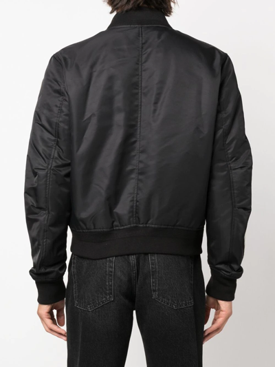Shop Amiri Bone-motif Zip-up Jacket In Black