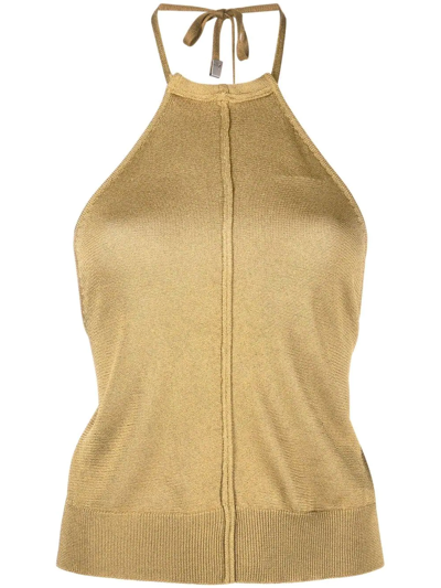 Shop Alyx Knitted Halter Top In Yellow