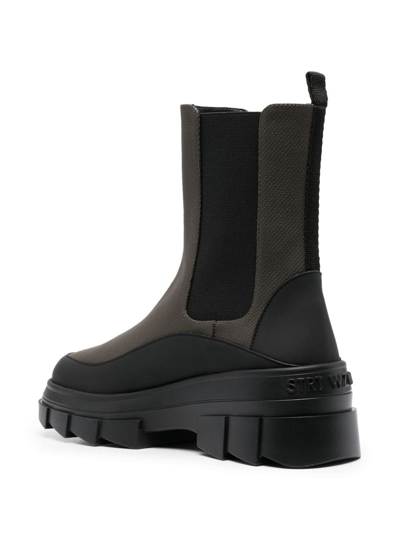 Stuart Weitzman Military Slip-on Boots In Green