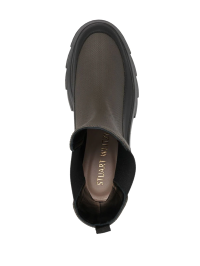 Stuart Weitzman Military Slip-on Boots In Green