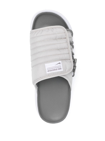 Shop Nike Azuna 2 Slides In Grey