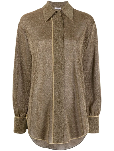 Shop Oseree Lumière Oversized Button-up Shirt In Neutrals