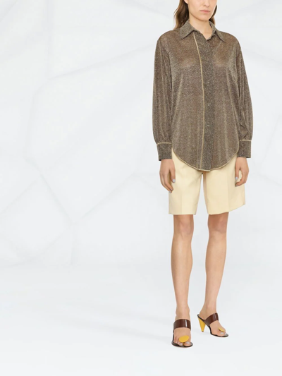 Shop Oseree Lumière Oversized Button-up Shirt In Neutrals