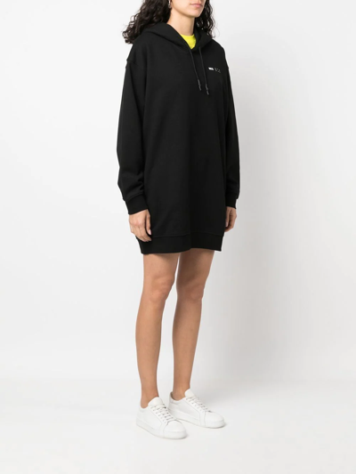 Shop Mcq By Alexander Mcqueen Logo-print Hoodie Dress In Black