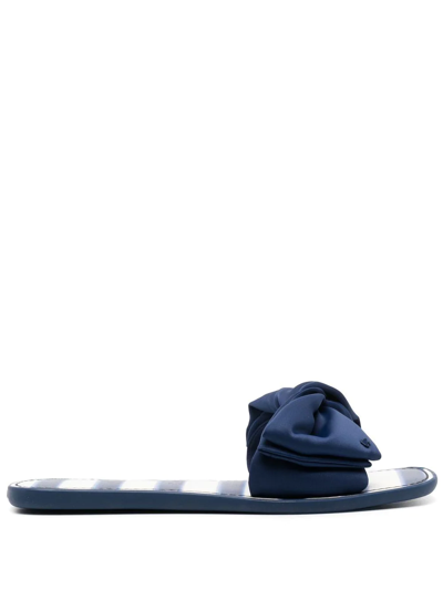 Shop Kate Spade Slip-on Bow Sandals In Blue