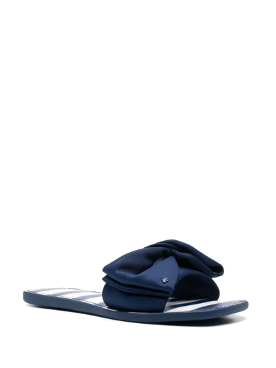 Kate Spade Bikini Bow Neoprene Slides In Blue