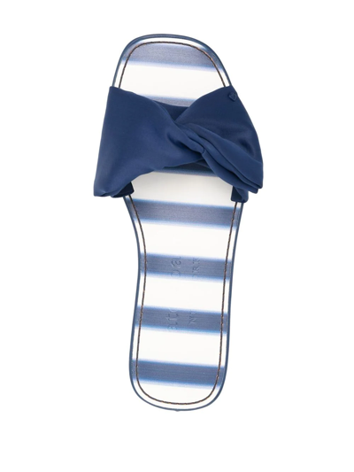 Kate Spade Bikini Bow Neoprene Slides In Blue