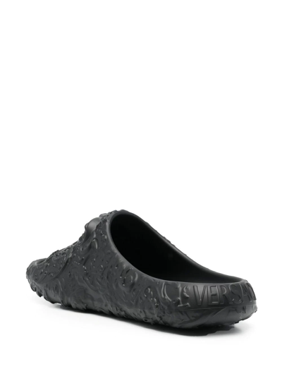 Versace Medusa Dimensions Pool Slides In Black