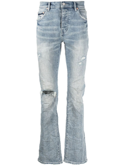 Shop Purple Brand Ripped Bootcut Jeans In Blue