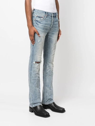 Shop Purple Brand Ripped Bootcut Jeans In Blue