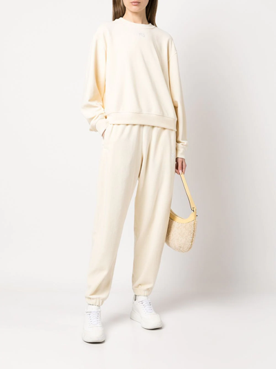 Shop Alexander Wang High-waisted Track Trousers In Yellow