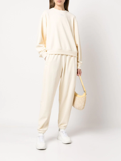Alexander Wang High-waisted Track Trousers In Yellow