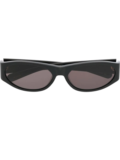 Shop Flatlist Tinted Rectangle-frame Sunglasses In Black