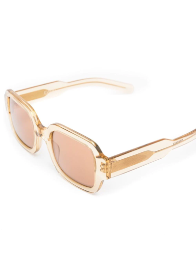 Shop Flatlist Tishkoff Square-frame Sunglasses In Neutrals