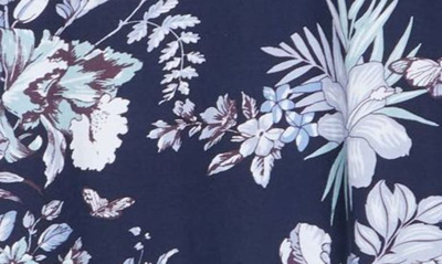 Shop Slate & Stone Tropical Print Crewneck T-shirt In Blue Floral Print