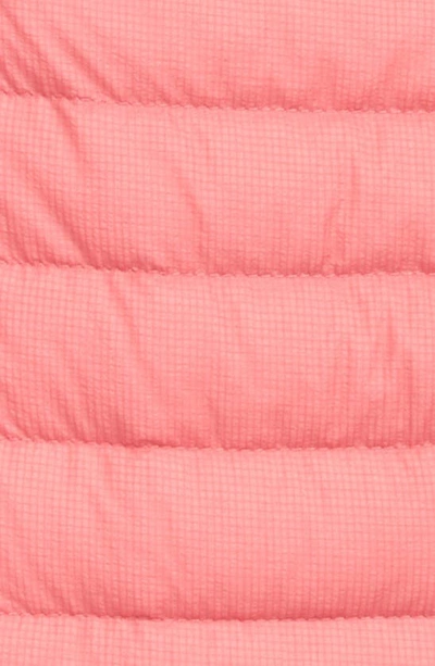 Shop Burberry Kids' Carey Hooded Quilted Vest In Bubblegum Pink