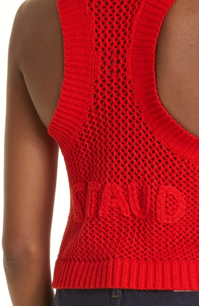 Shop Staud Inlet Sweater Tank In Tomato