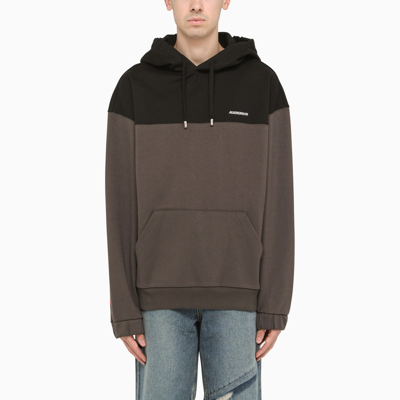 Shop Ader Error Colour-block Hoodie With Logo In Blue