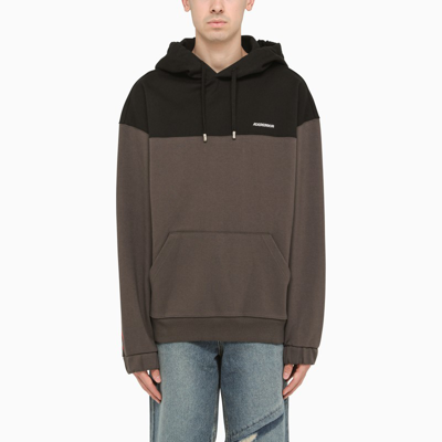 Ader Error Colour-block Hoodie With Logo In Blue