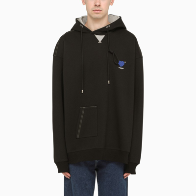 Ader Error Logo-patch Drawstring Hoodie In Black
