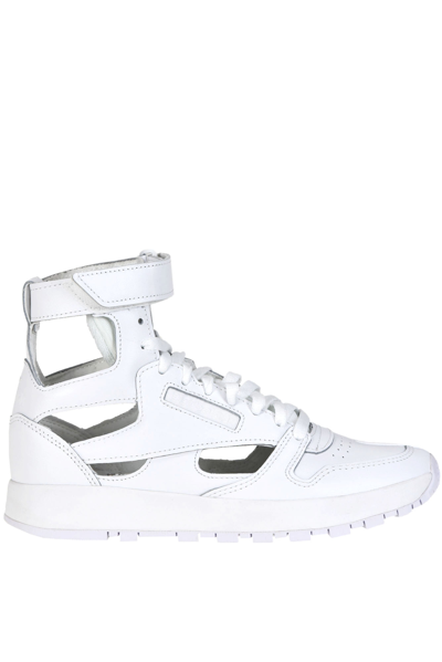 Shop Maison Margiela X Reebok Tabi High-top Sneakers In White
