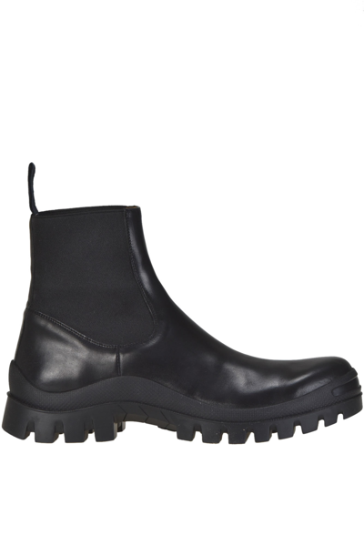 Shop Atp Atelier Leather Chelsea Ankle Boots In Black