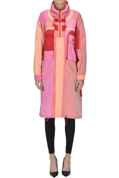 Shop Stella Mccartney Techno Fabric Parka Coat In Multicoloured
