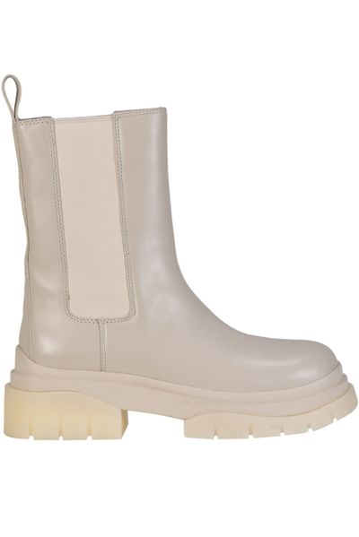 Shop Ash Storm Leather Chelsea Boots In Cream