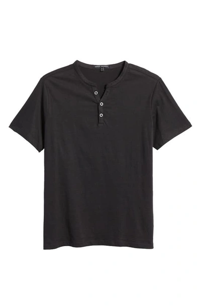 Shop Robert Barakett Magog Henley T-shirt In Black