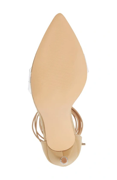 Shop Azalea Wang Lexie Ankle Tie Sandal In Nude