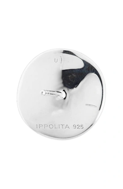 Ippolita Sterling Silver Stardust Diamond Pave Medium Disc Stud Earrings In Silver