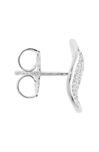 Ippolita Sterling Silver Stardust Diamond Pave Medium Disc Stud Earrings In Silver