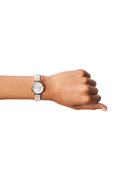Shop Fossil Carlie Sport Mini Bracelet Watch, 28mm In Two-tone