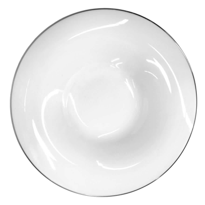 Ginori 1735 Aria Deep Plate With Black Trim In Black