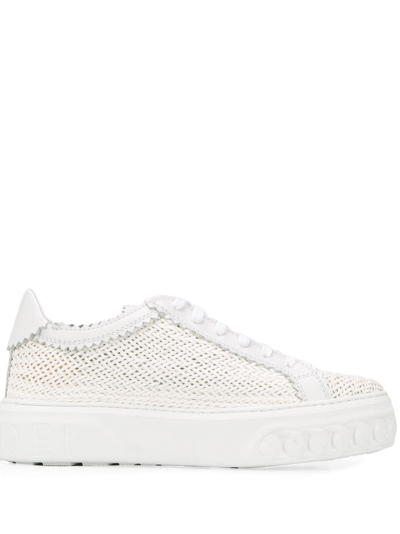 Shop Casadei Sneakers In Bianco