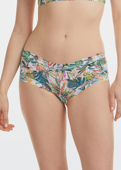 Shop Hanky Panky Printed Signature Lace Boyshorts In Palm Springs
