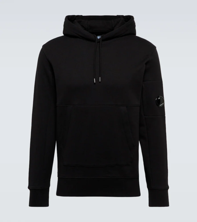C.p. Company Men Sweatshirts Sweat Hooded In Diagonal Raised Fleece In Black